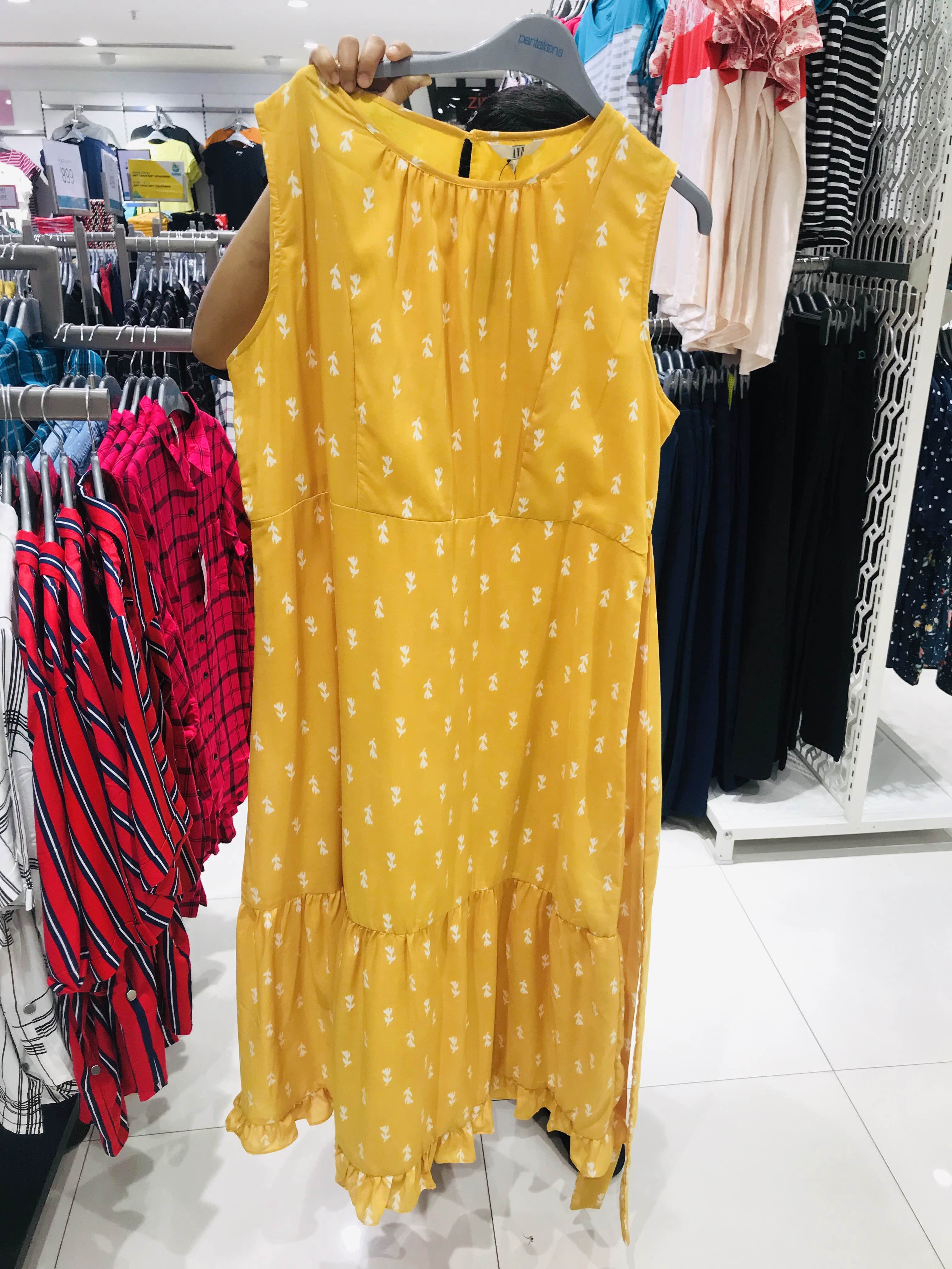 Buy Akkriti By Pantaloons Women's Cotton a-line midi Dress  (110063047_Coral_Large) at Amazon.in