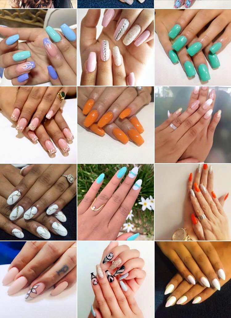 Nail,Manicure,Nail care,Finger,Cosmetics,Hand,Nail polish,Orange,Material property,Peach