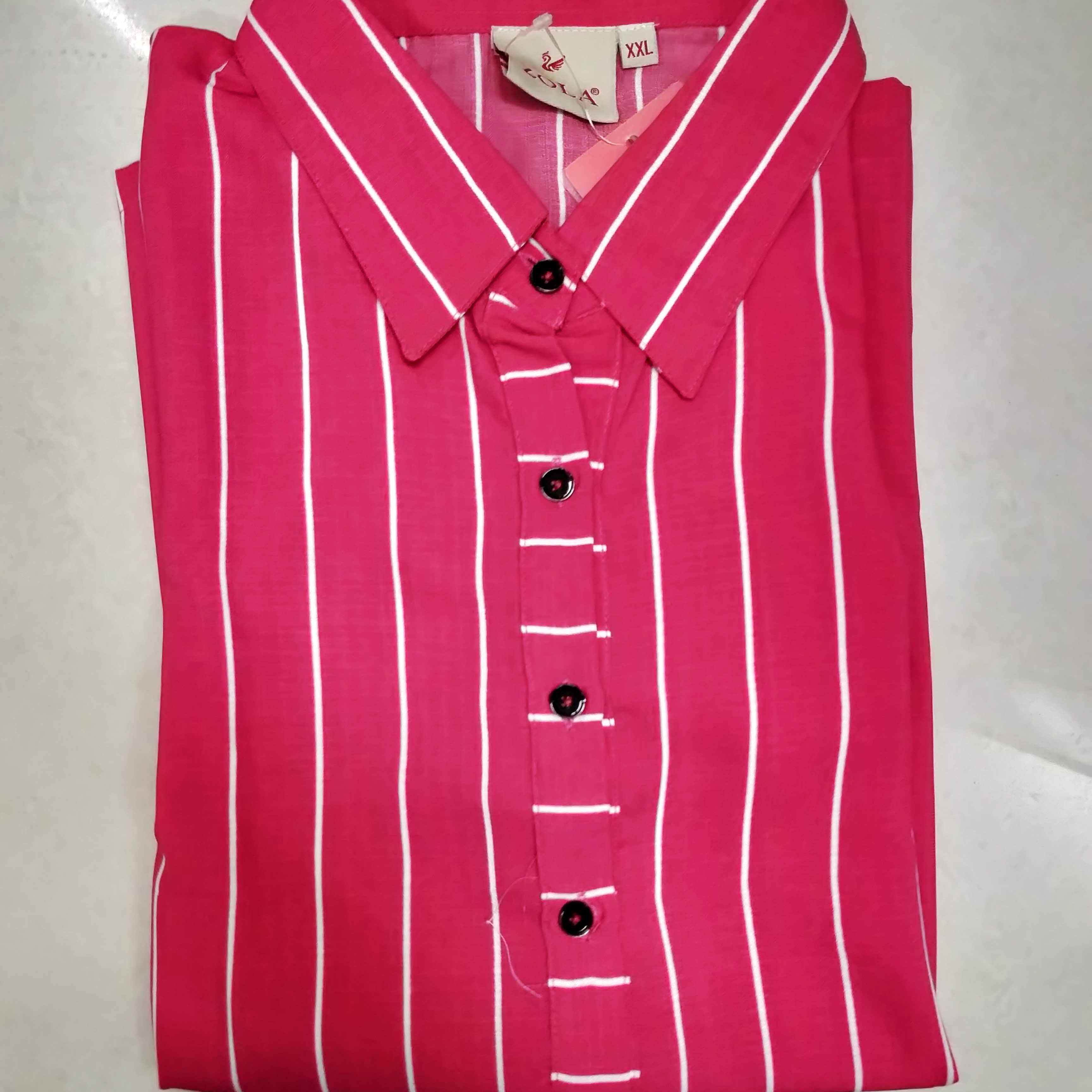 Clothing,Pink,Collar,Magenta,Outerwear,Shirt,Button,Sleeve,Dress shirt,Sleeveless shirt