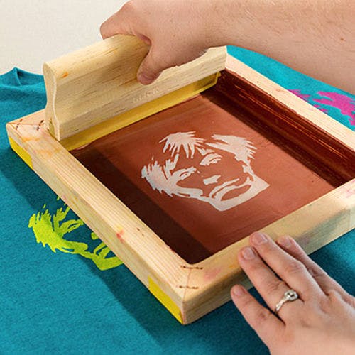 Screen-printing,Art,Wood,Wood stain,Printmaking