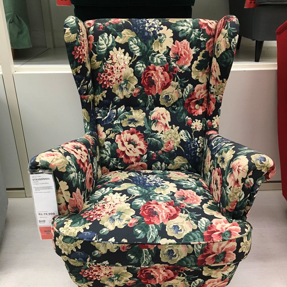 Ikea best sale floral armchair