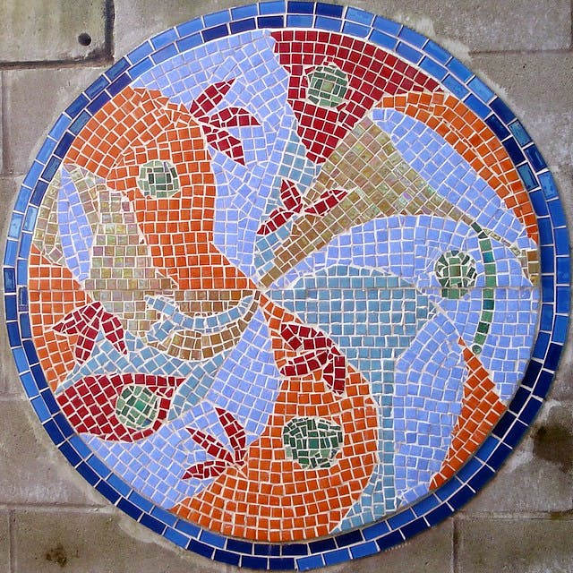Mosaic,Tile,Art,Circle,Number