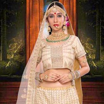 Clothing,Lady,Beige,Peach,Dress,Tradition,Textile,Embroidery,Jewellery,Wedding dress