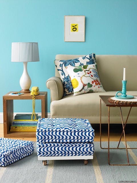 Furniture,Blue,Room,Aqua,Turquoise,Bedroom,Living room,Green,Interior design,Yellow