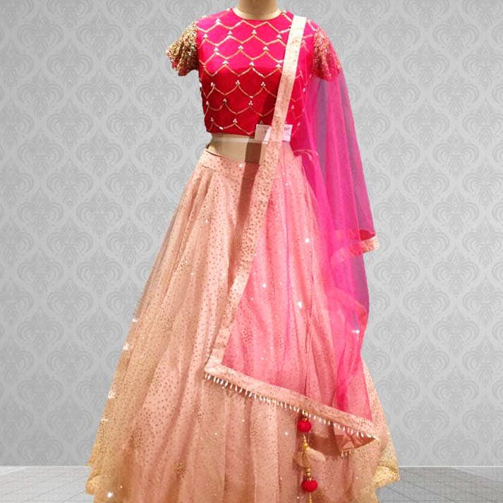 Clothing,Pink,Dress,Peach,Magenta,Formal wear,Sari,Gown,Fashion design,Textile