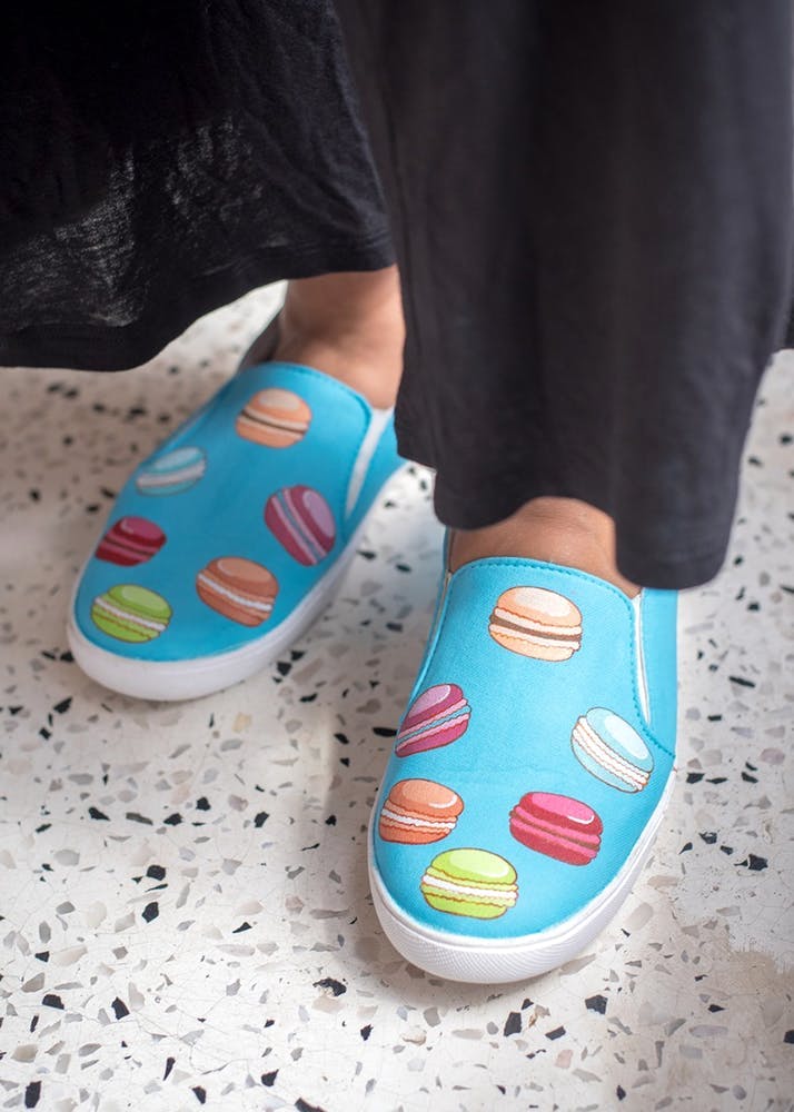 Love Deserts, Shoes And Deserts On Shoes? Bag These Handpainted Sneakers Stat