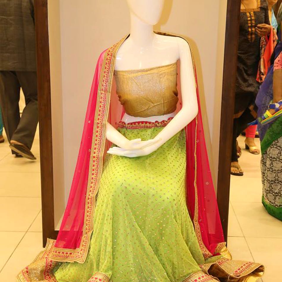 Clothing,Pink,Sari,Green,Formal wear,Yellow,Dress,Peach,Embroidery,Textile