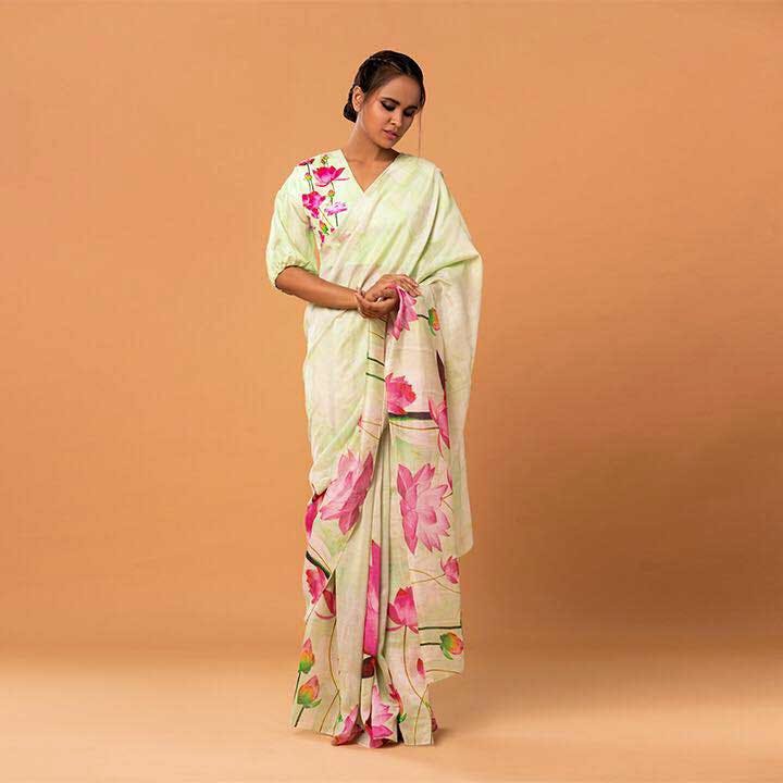 Clothing,Pink,Sari,Yellow,Costume,Peach,Kimono,Formal wear,Textile,Silk