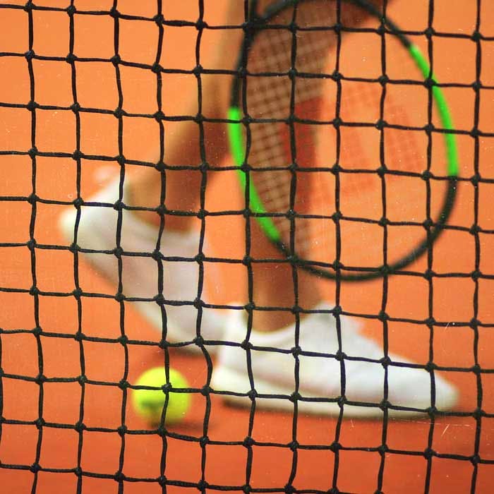 Net,Mesh,Sports equipment,Tennis Equipment,Tennis racket accessory,Player,Ball,Chain-link fencing