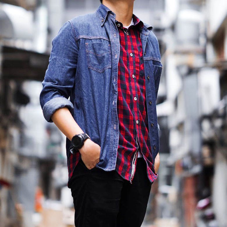 Plaid,Clothing,Street fashion,Dress shirt,Fashion,Shirt,Pattern,Denim,Sleeve,Tartan