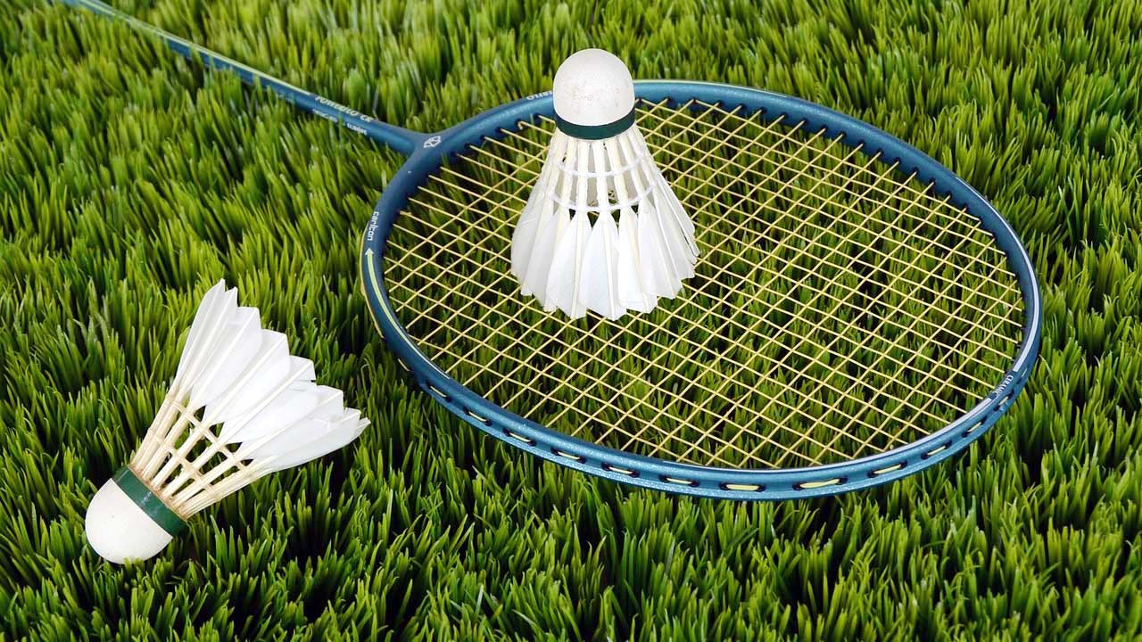 Shuttlecock,Racquet sport,Badminton,Strings,Tennis racket,Racket,Grass,Tennis,Sports equipment,Soft tennis