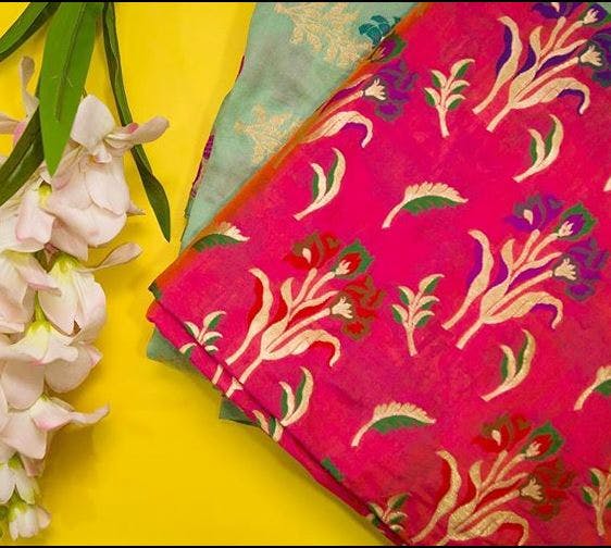 Pink,Magenta,Textile,Plant,Flower,Pattern,Floral design,Pattern,Embroidery