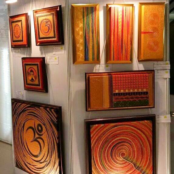 Collection,Art,Picture frame,Visual arts,Wood,Flooring,Modern art,Art gallery,Door
