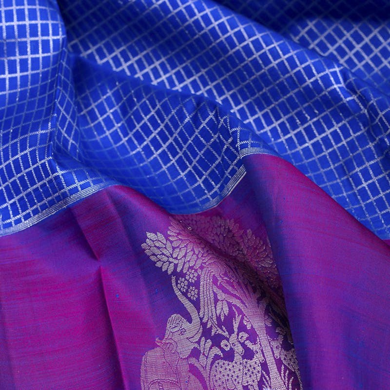 prashanthi-AX13CHR2WQ078 Metallic Chanderi Kalamkari Tassar Silk Saree With  blouse piece : Amazon.in: Fashion