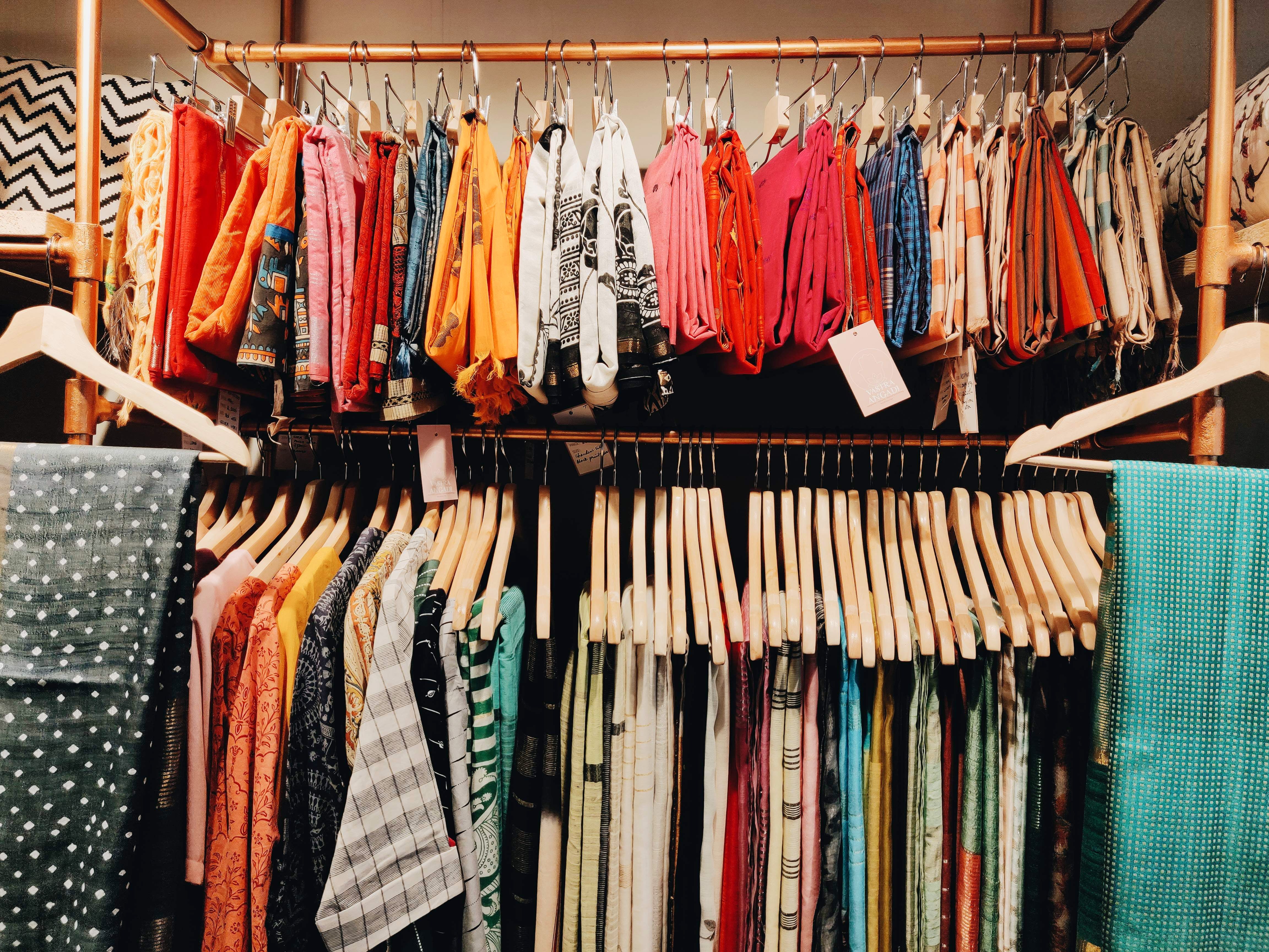 Closet,Boutique,Room,Clothes hanger,Wardrobe,Textile,Outlet store,Collection,Furniture,Vintage clothing