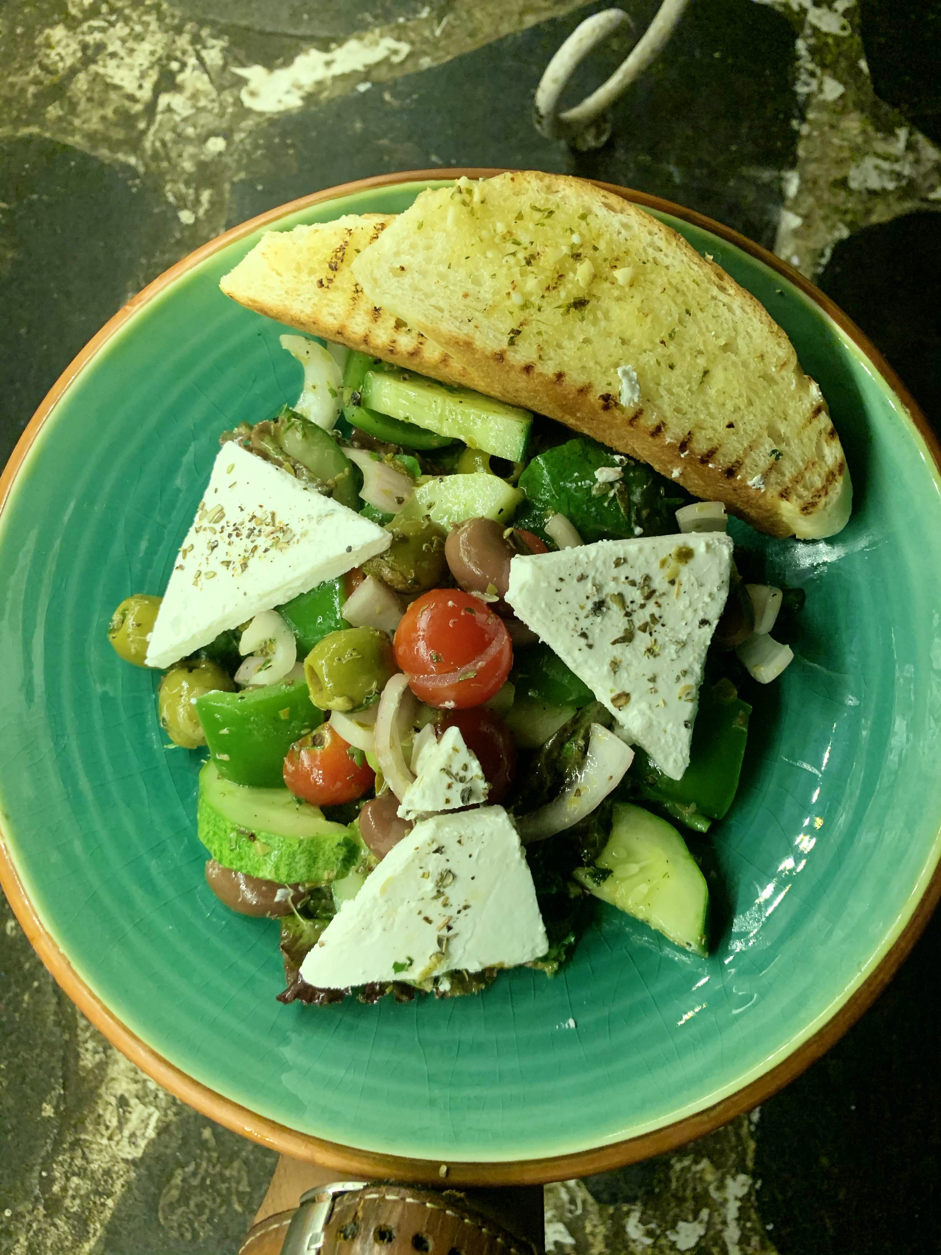 Dish,Food,Cuisine,Salad,Greek salad,Ingredient,Produce,Lunch,Vegan nutrition,Vegetarian food