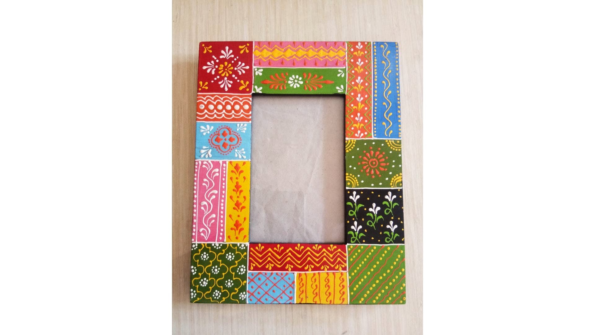 Rajasthani Photo frame making at Fabindia