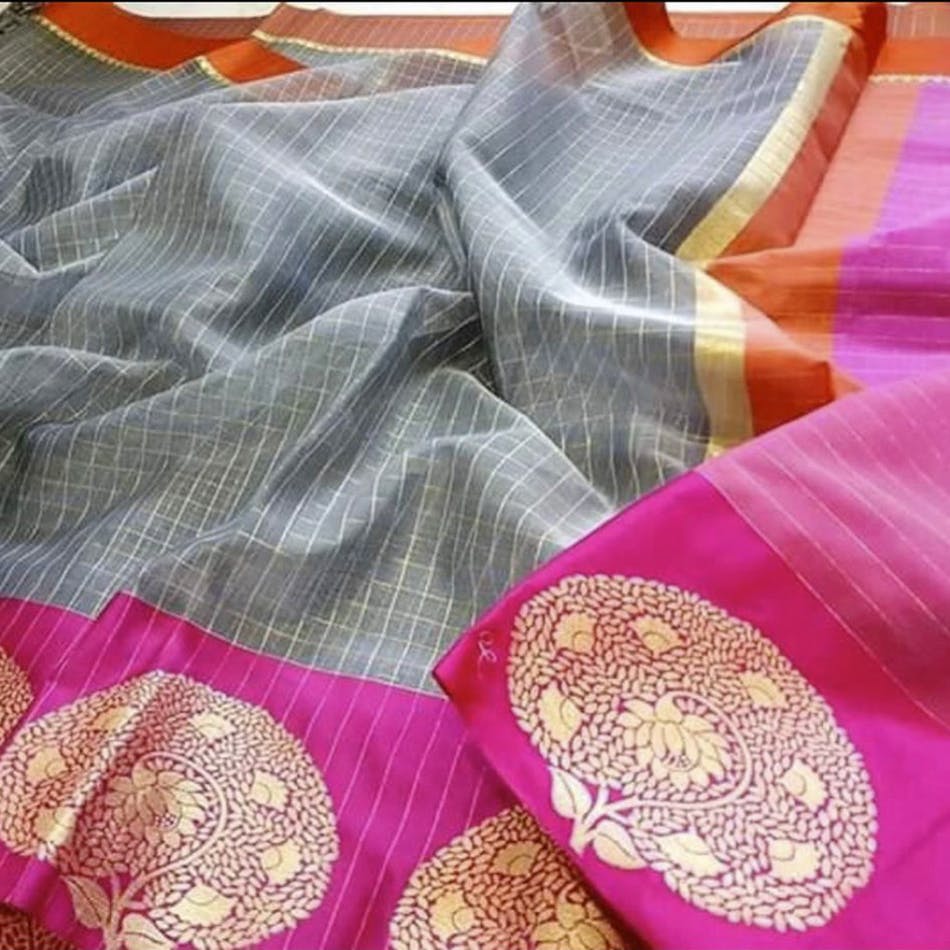 Pink,Silk,Textile,Orange,Magenta,Peach,Pattern,Bed sheet,Pattern,Art