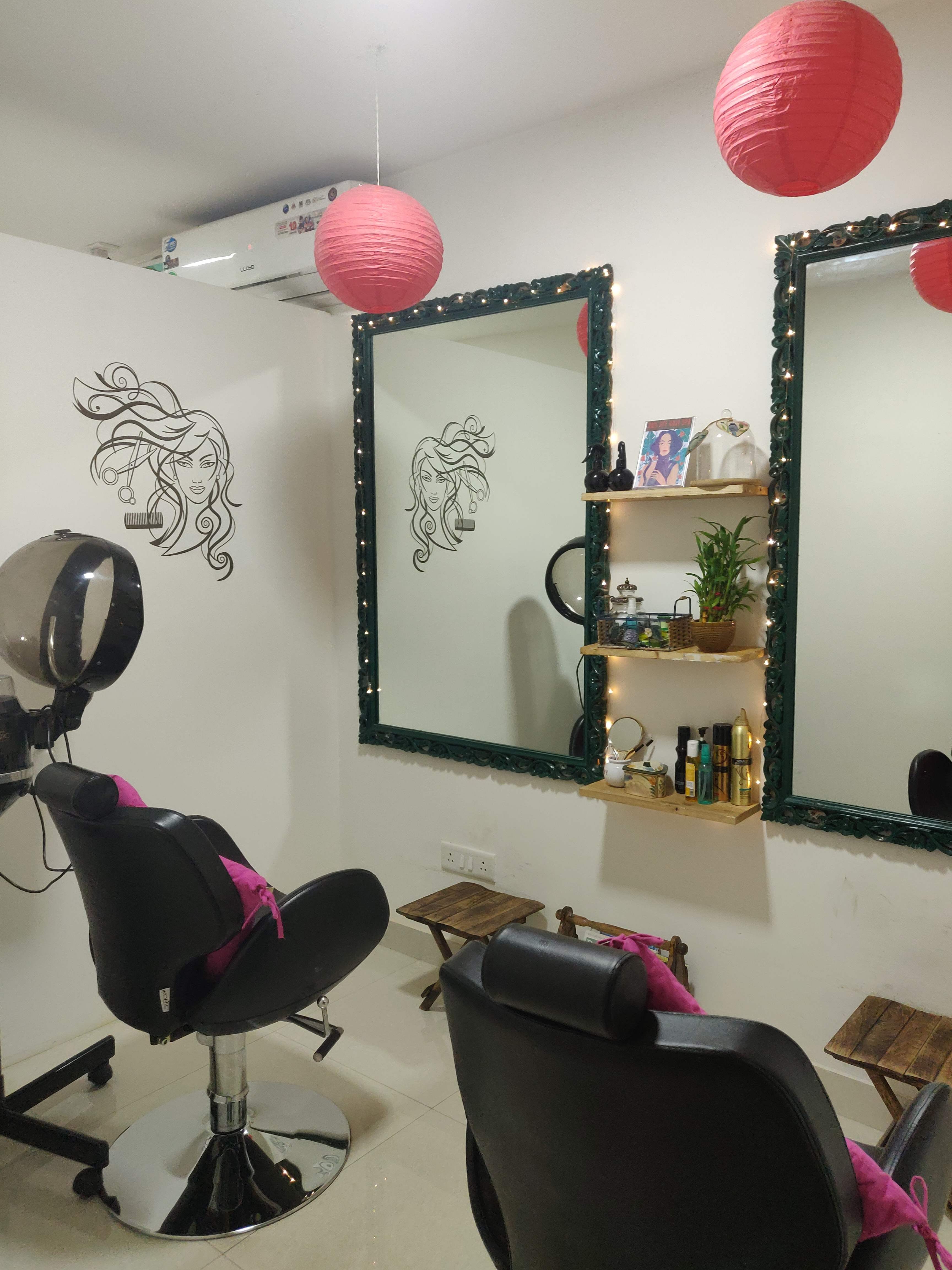 Pink,Room,Furniture,Interior design,Design,Chair,Beauty salon,Magenta,Material property,Balloon