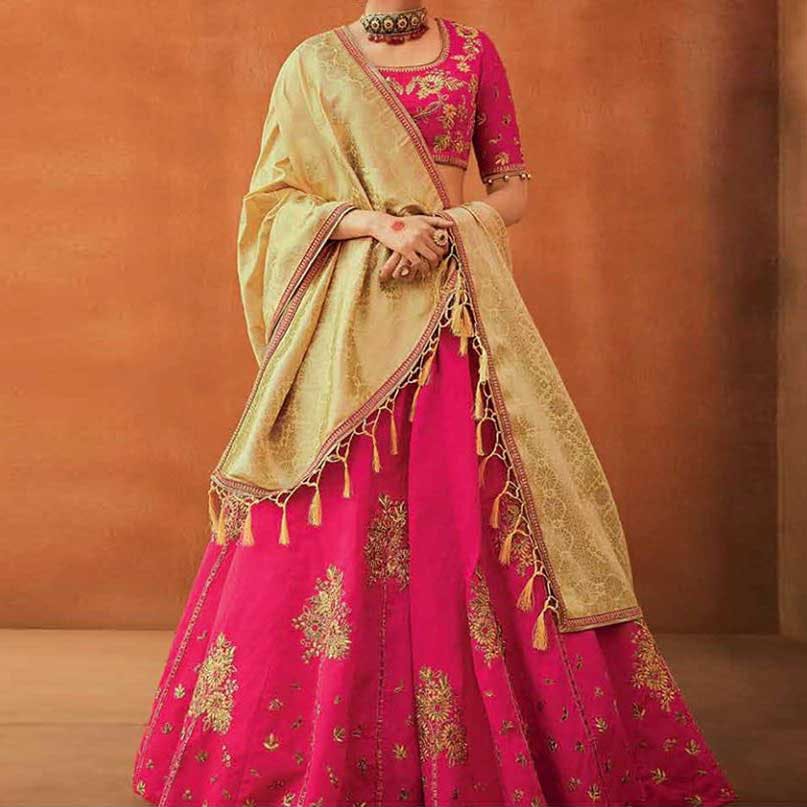 Buy Glory Sarees Woven Banarasi Jacquard, Silk Blend Saree (Pink) Online at  Best Prices in India - JioMart.