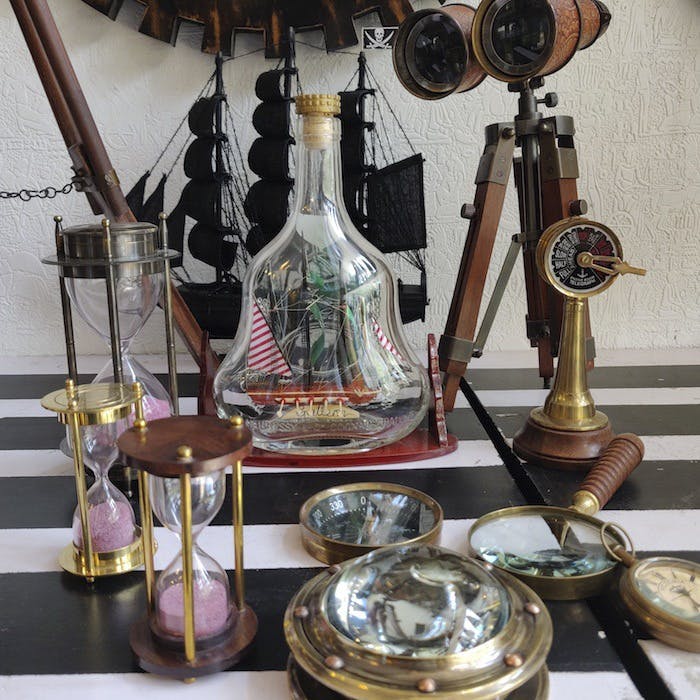 Antique,Metal,Brass,Collection,Glass