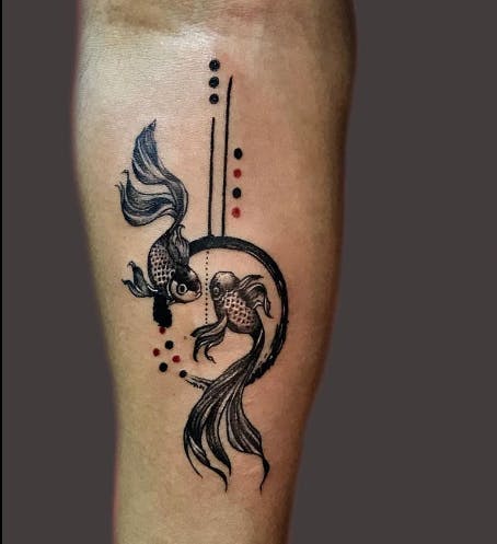 Tattoo,Temporary tattoo,Arm,Human leg,Joint,Leg,Human body,Calf,Font,Flesh