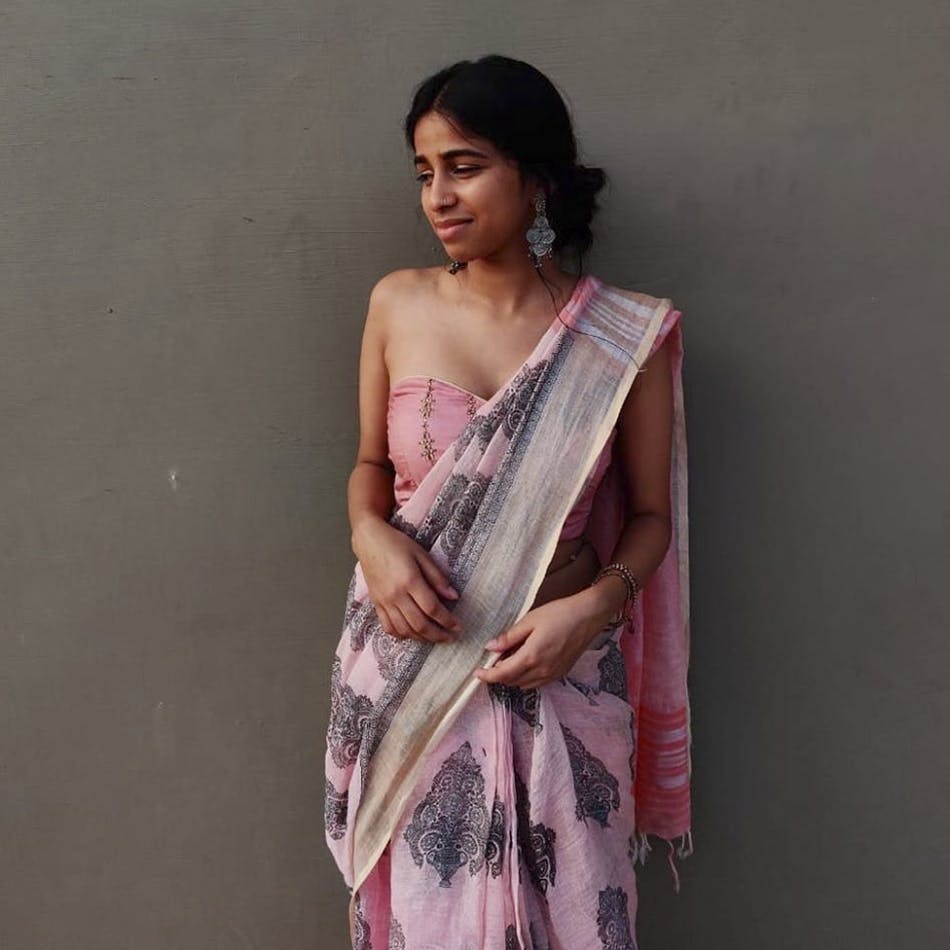 Clothing,Pink,Purple,Sari,Dress,Shoulder,Formal wear,Silk,Textile,Photo shoot