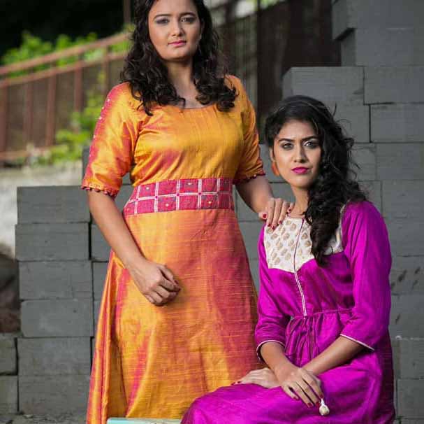 Clothing,Yellow,Pink,Magenta,Formal wear,Orange,Sari,Textile,Silk,Fashion design