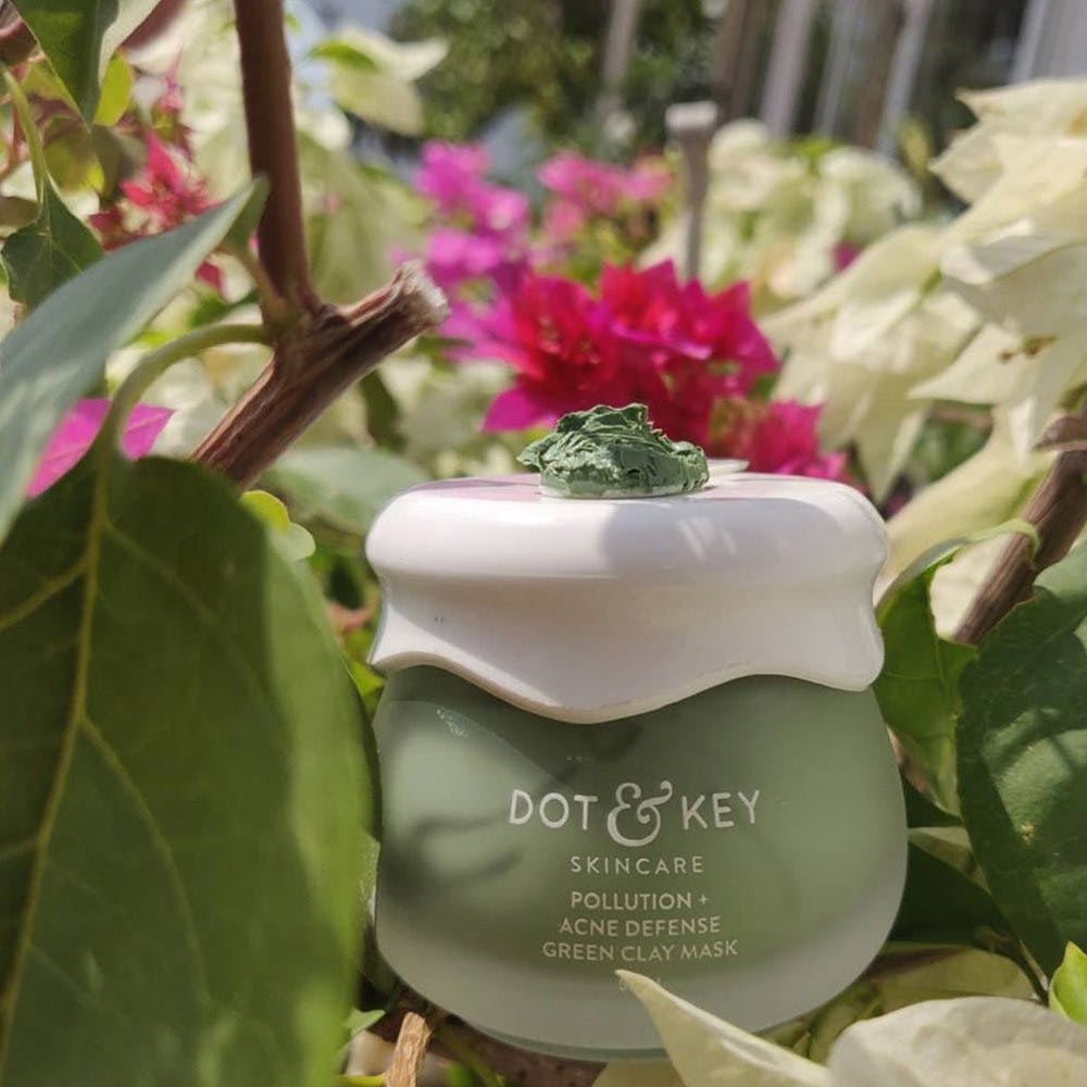 dot and key green clay mask