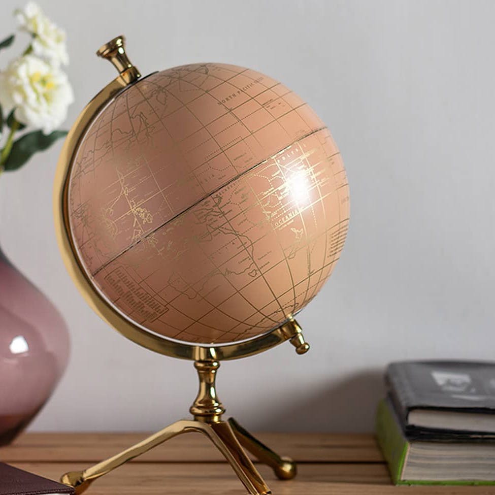Sphere,Lamp,Copper,Metal,Fashion accessory,Globe,Egg,Interior design,Ornament