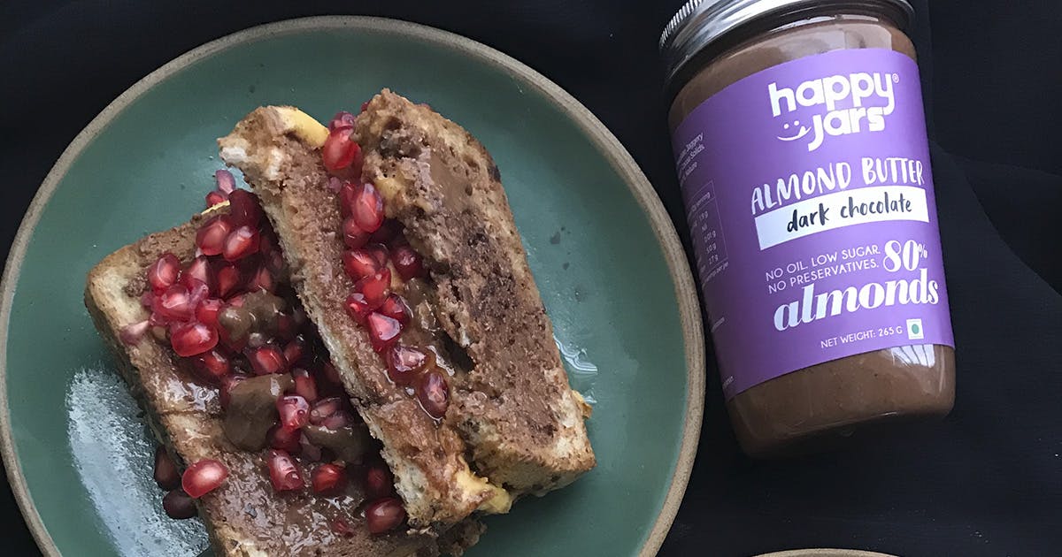 Make Almond Butter Sandwich With Happy Jar's Spreads LBB