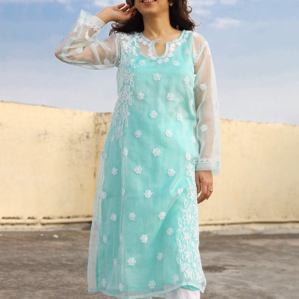 Buy Chikankari Suits & Saris Online At Noorkari | LBB