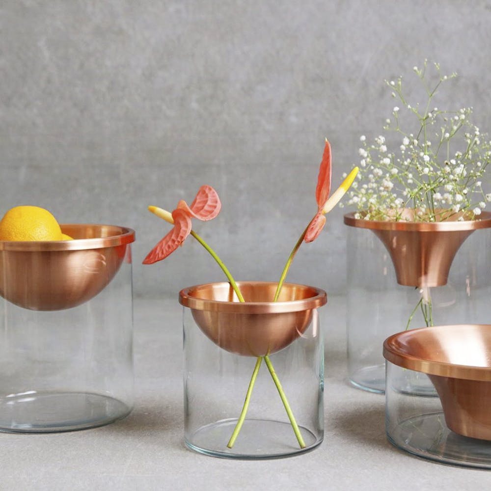 Copper,Orange,Metal,Iron,Bowl,Flowerpot,Table,Ceramic,Tableware,Serveware