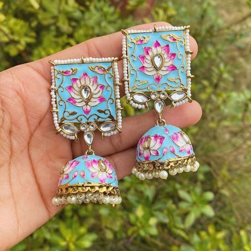 Dazed In Goa Long Party Wear Earrings