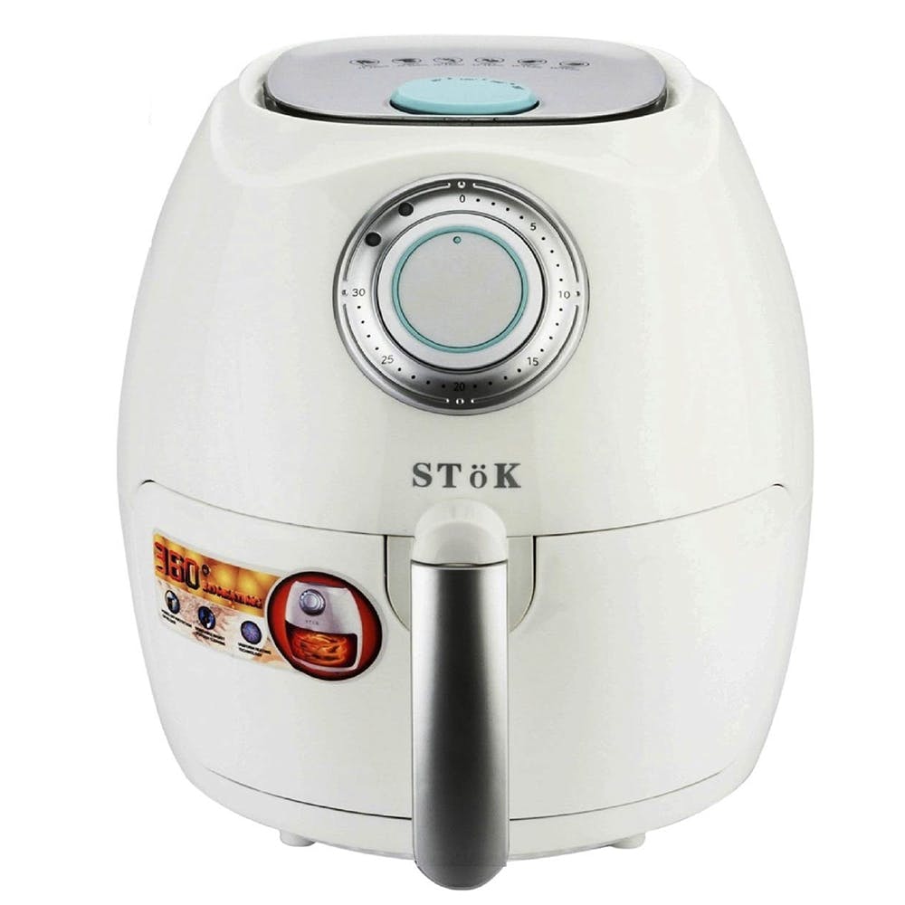 SToK Air Fryer 2.6 Litre 1350-Watt with Smart Rapid Air Technology & Double Layer Grill (White)