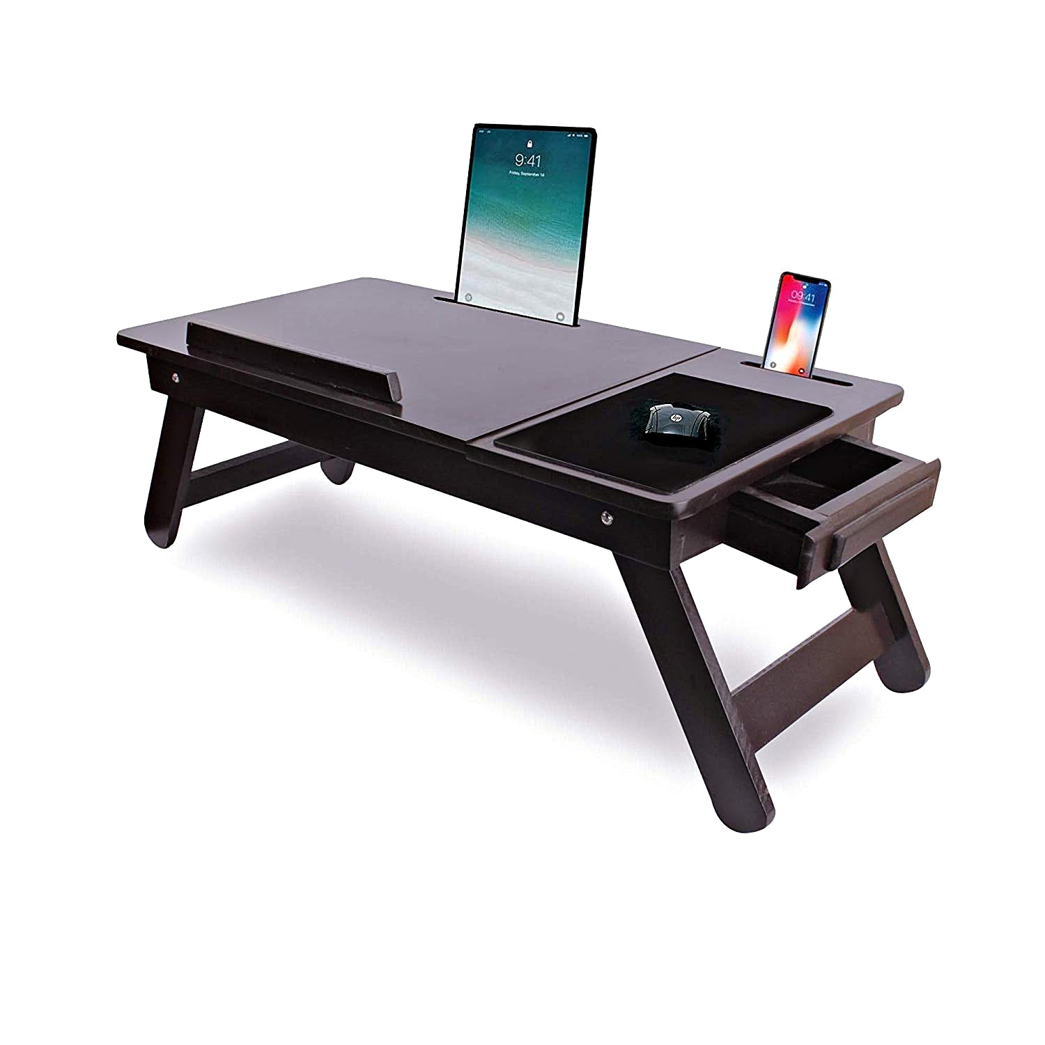 Wooden Foldable Multi-Function Portable Laptop Table