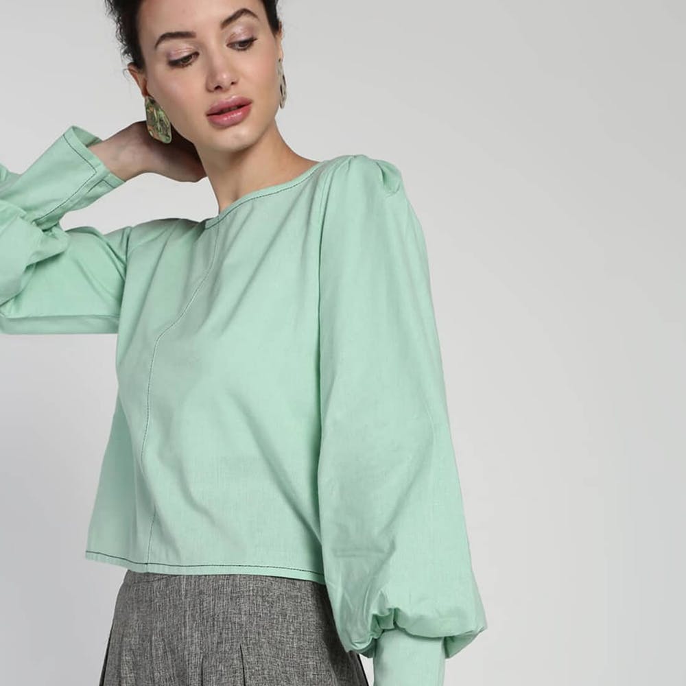 Clothing,Sleeve,Green,Shoulder,Neck,Blouse,Shirt,Collar,Top,Joint