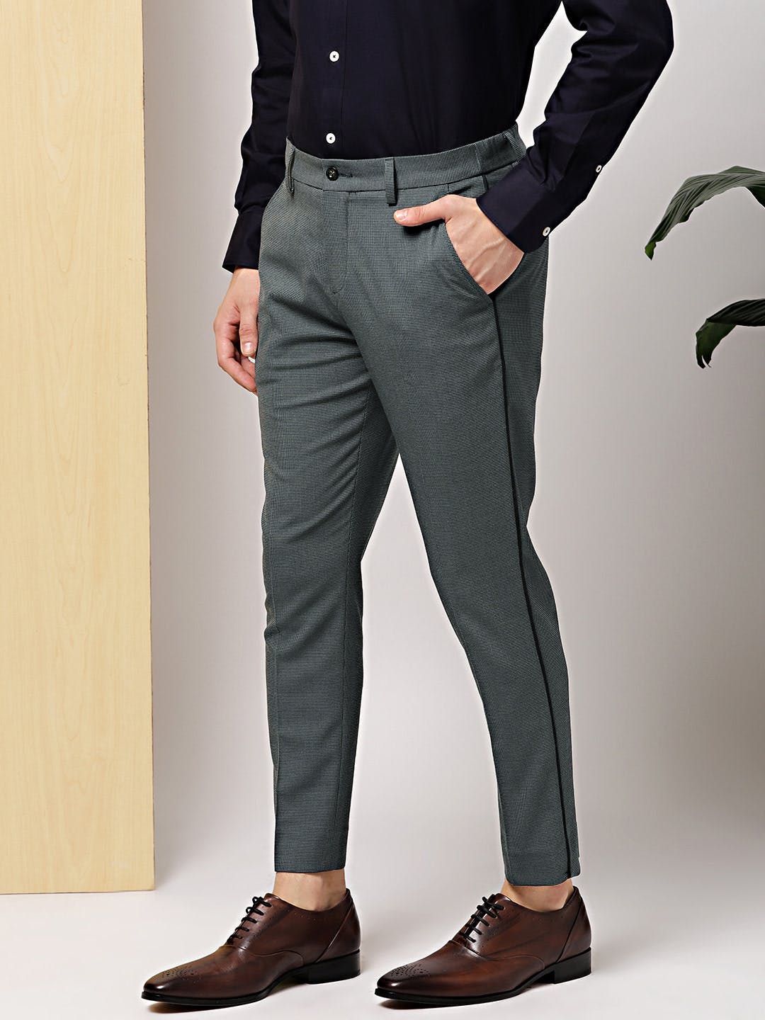 Buy Navy Blue Trousers & Pants for Men by Arrow Newyork Online | Ajio.com