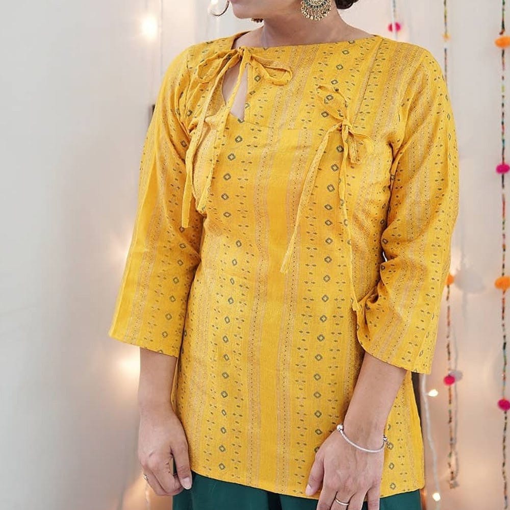 Clothing,Yellow,Sleeve,Blouse,Outerwear,Neck,Top,Peach,Embroidery,Button