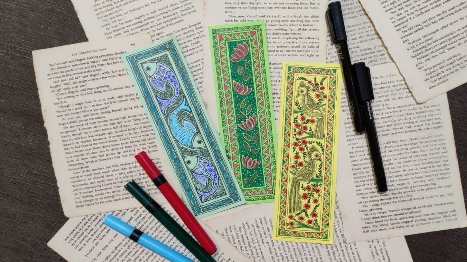 Bookmark,Design,Paper,Pattern,Font,Stationery,Art,Visual arts,Pattern,Calligraphy