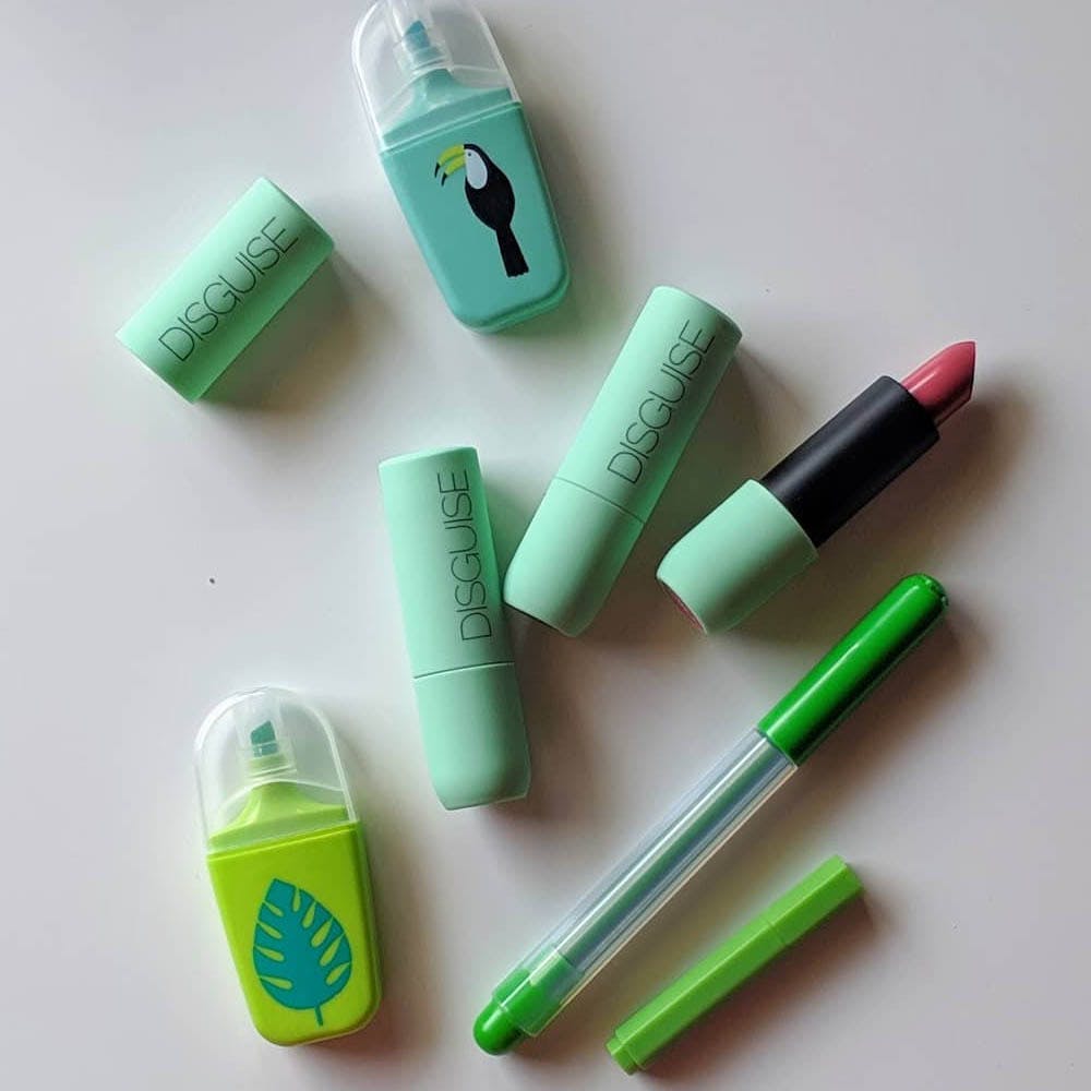 Green,Product,Material property,Cosmetics,Marker pen,Plastic
