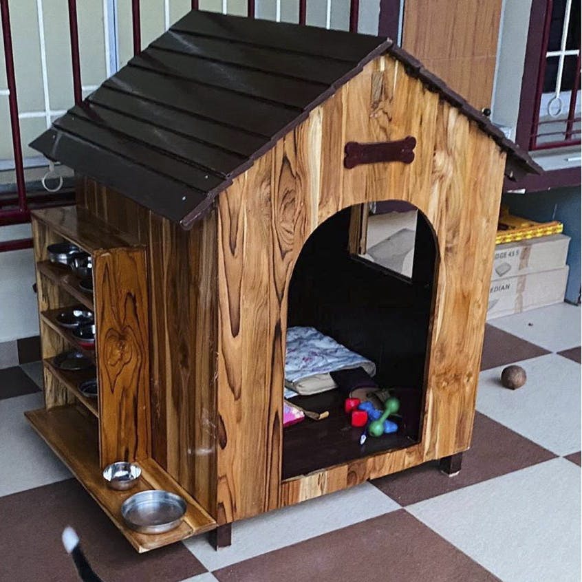 Kennel,Doghouse,Dog supply,Play,Wood,Shed,Pet supply,Cat furniture,House,Playhouse