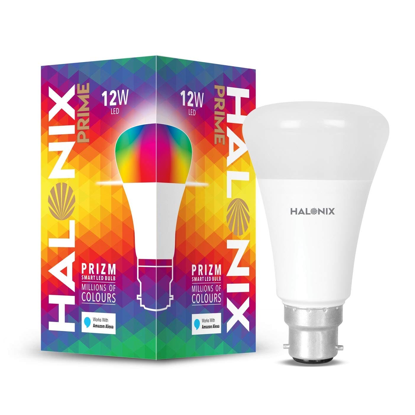 Halonix Prime Prizm Smart 12W Base B22 Wi-Fi LED Bulb