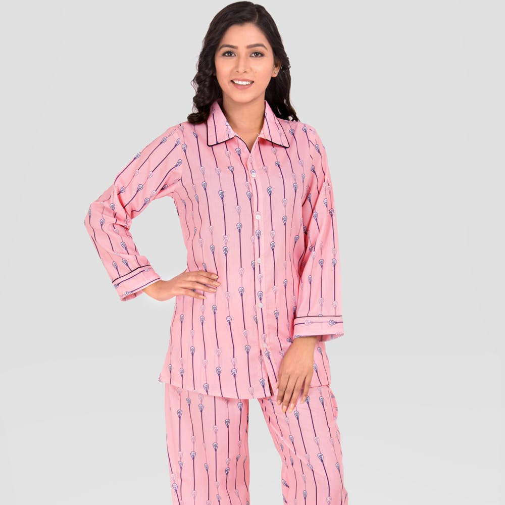 Buy CUTE AND YOUNG Women's Cotton Printed Night Suit Set, Button Closure  Top and Pyjama for Women, Soft & Comfortable, Casual Sleepwear Dress, Night  Wear Clothes, Pajamas with Convenient Side Pockets at