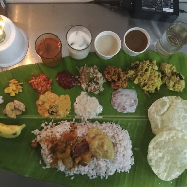 Dish,Food,Cuisine,Sadya,Banana leaf rice,Meal,Steamed rice,Ingredient,White rice,Andhra food