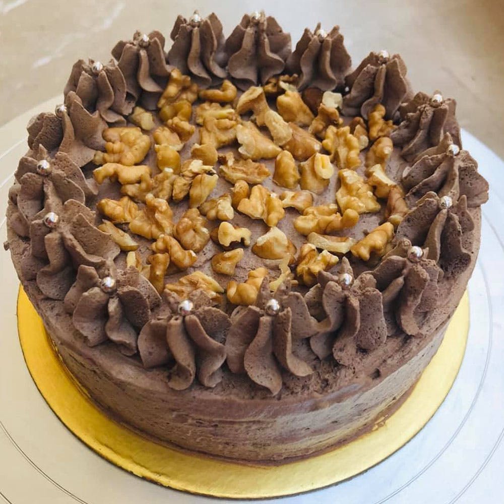 Gluten-free Belgian chocolate and caramel cake - 1 kg. | Vegan and organic  bakery in Delhi ! Call 9642600005