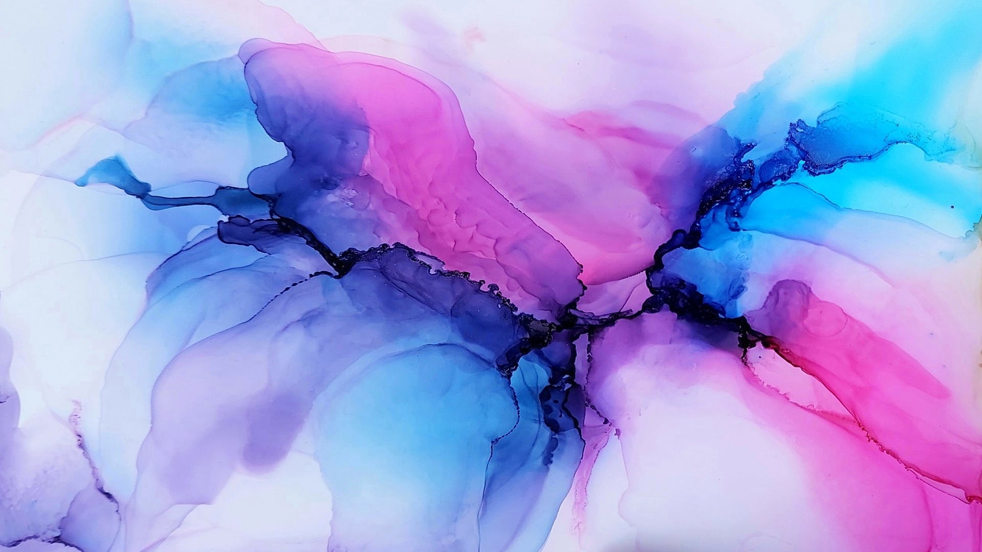 Electric Violet - Alcohol Ink on Synthetic Paper