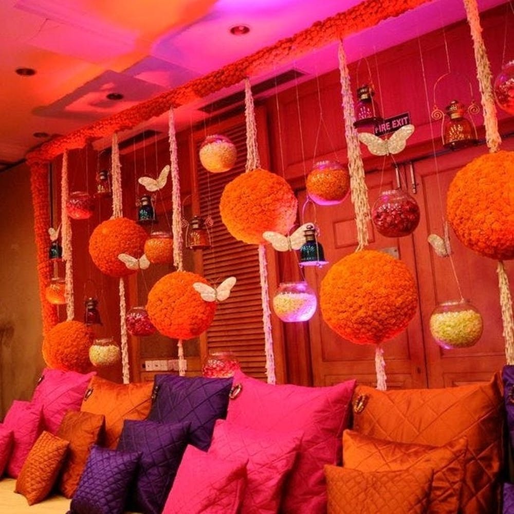Textile,Red,Magenta,Orange,Pink,Purple,Decoration,Ceiling,Interior design,Home accessories