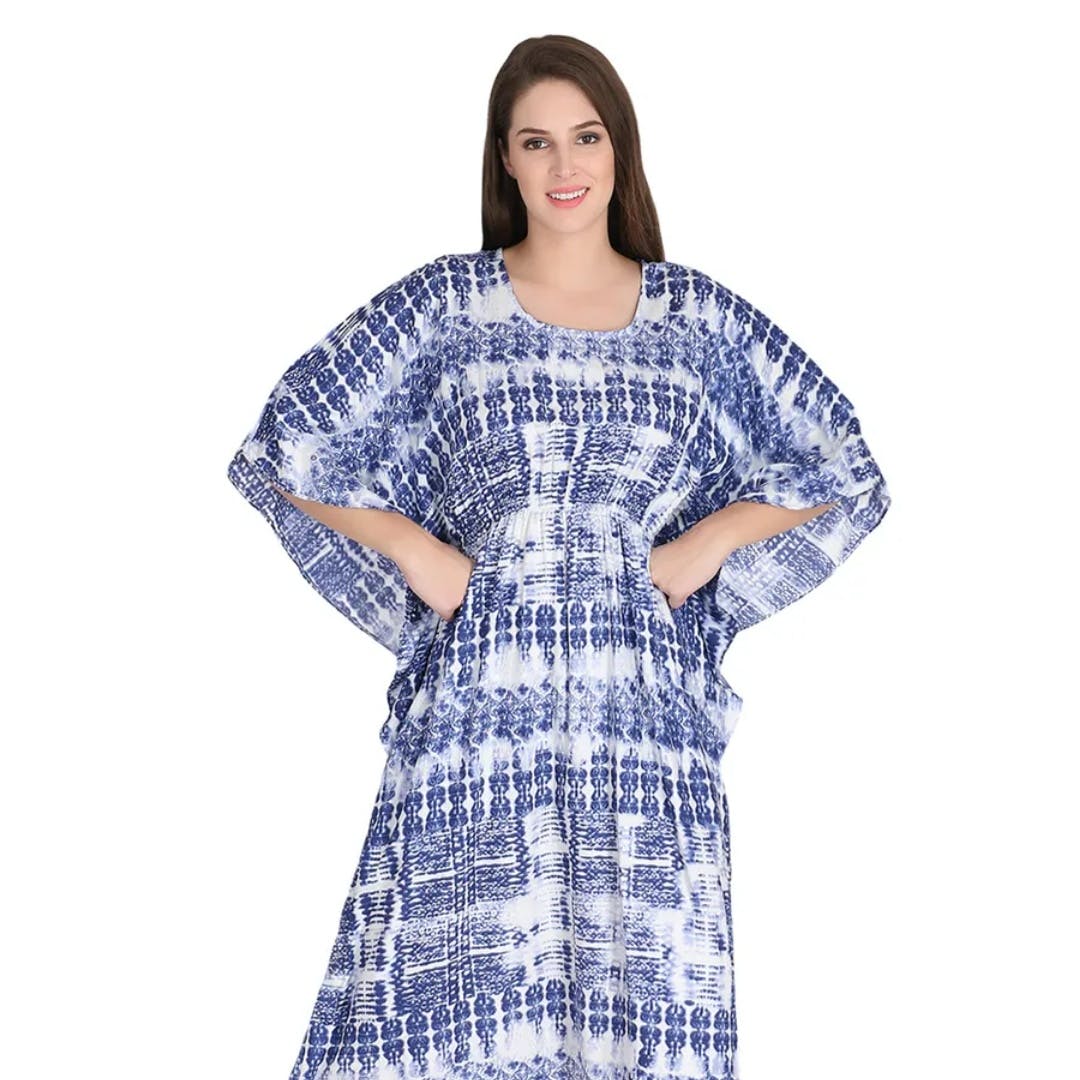 Sleeve,Shoulder,Textile,Pattern,Electric blue,Fashion,Neck,Cobalt blue,One-piece garment,Day dress