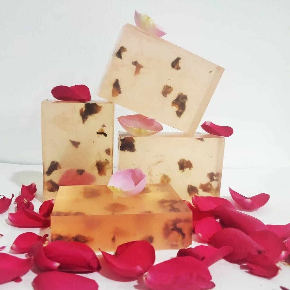 Alluring Rose Bar With Fresh Rose Petals